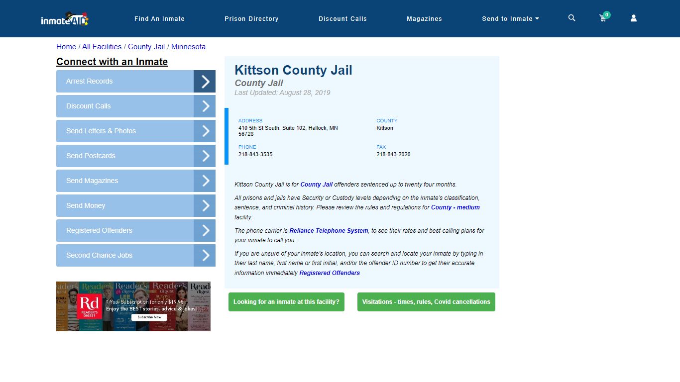 Kittson County Jail - Inmate Locator - Hallock, MN